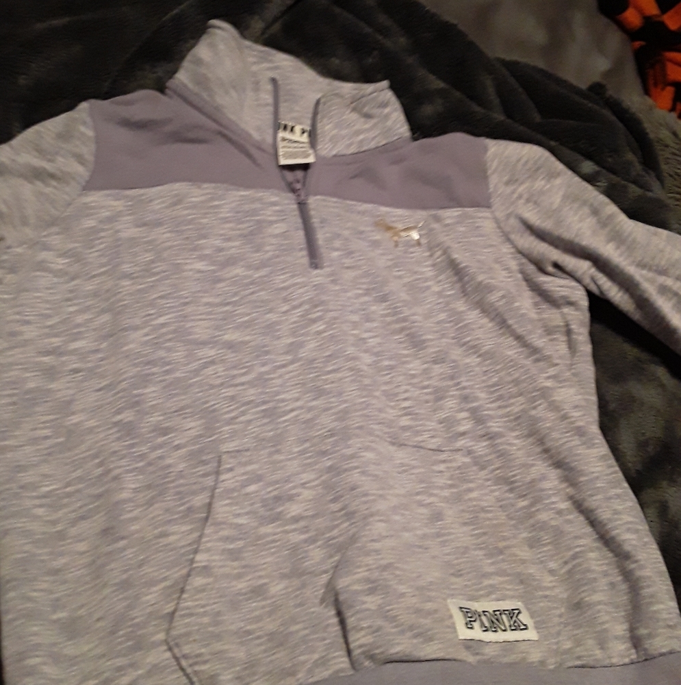 Victoria Secret pink ling sleeve zip up sweatshirt